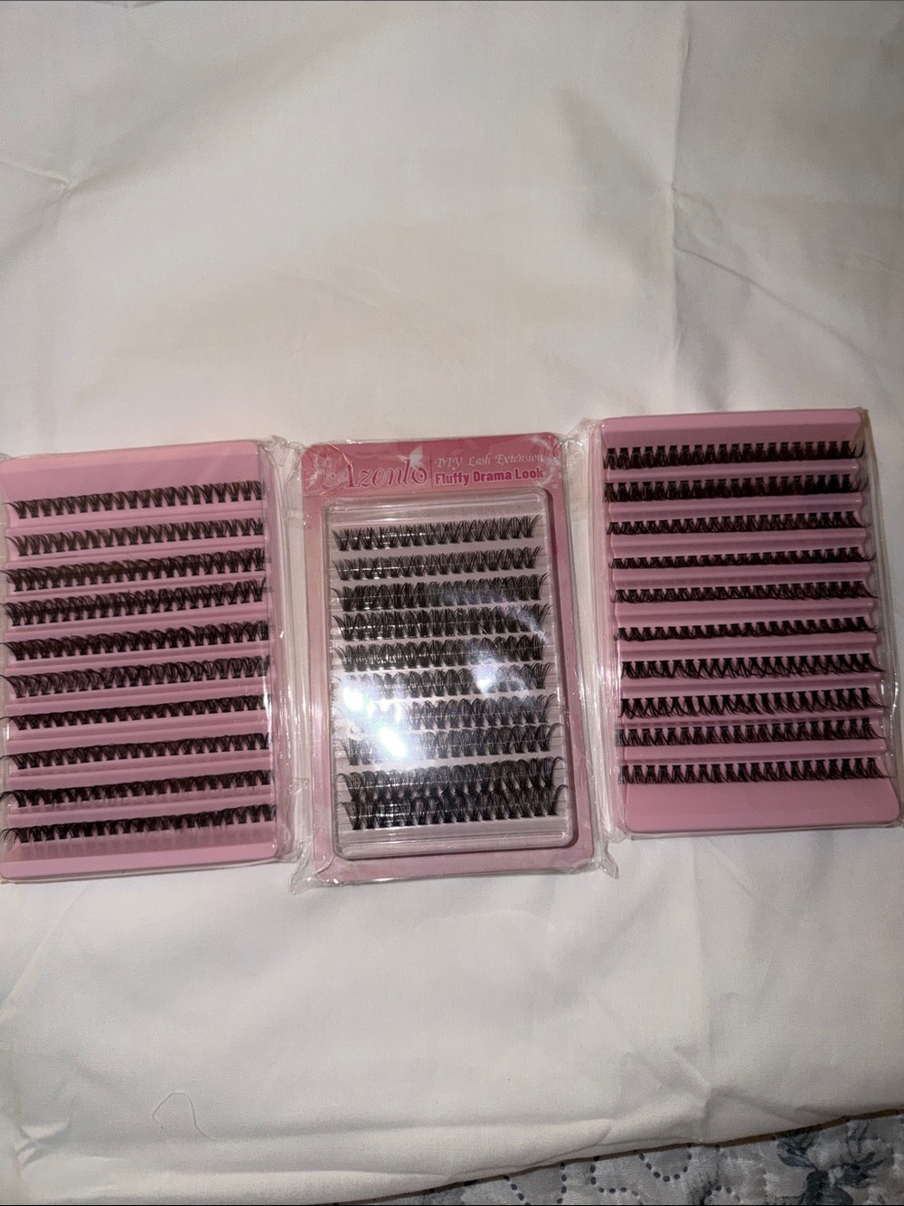 Unknown Brand Pink Individual Eyelash Extensions - Fluffy Drama Look